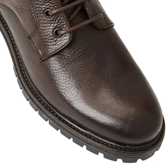 Men Bruno Magli Boots Hunter Contemporary Lace Up Stretch Boot Dark Brown