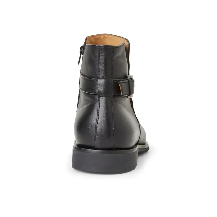 Men Bruno Magli Boots Rubino Leather Side Zip Boot Black