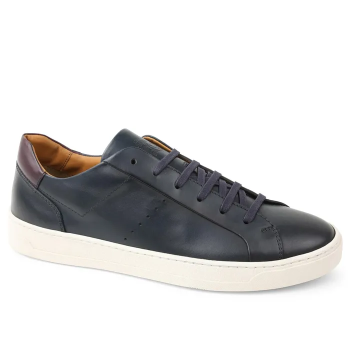 Men Bruno Magli Casual Shoes Dante LacetoToe Leather Sneaker 8211 Navy