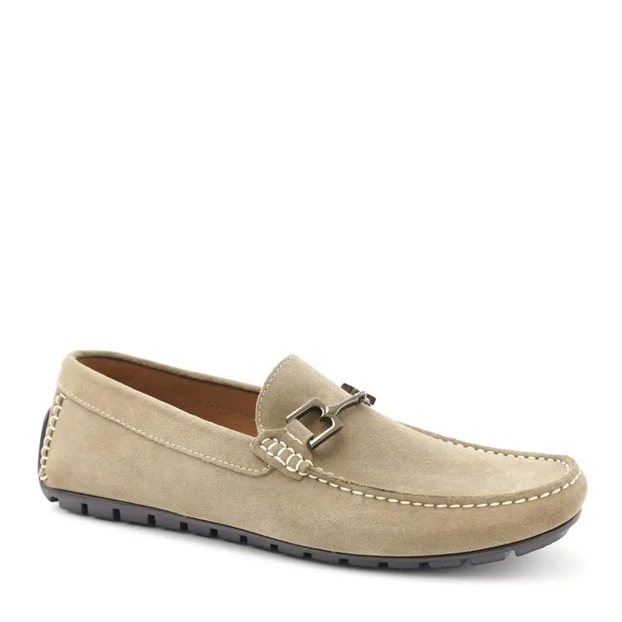 Men Bruno Magli Casual Shoes Xander Suede Driving Moccasin 8211 Taupe