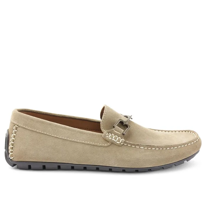Men Bruno Magli Casual Shoes Xander Suede Driving Moccasin 8211 Taupe
