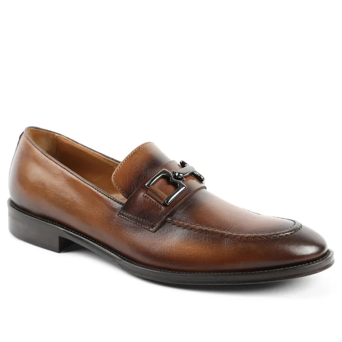 Men Bruno Magli Dress Shoes Alpha Classic Bit Leather Loafer 8211 Cognac