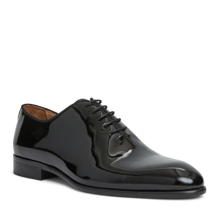 Men Bruno Magli Dress Shoes Angelo Whole Cut Oxford Black Patent