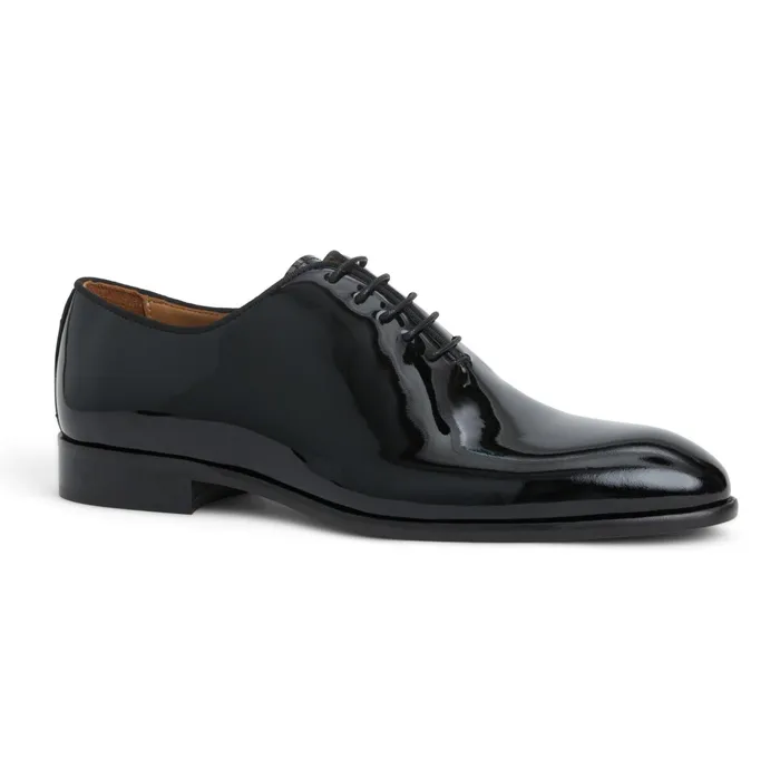 Men Bruno Magli Dress Shoes Angelo Whole Cut Oxford Black Patent