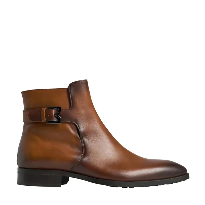 Men Bruno Magli Dress Shoes Angiolini Leather Dress Boot 8211 Cognac