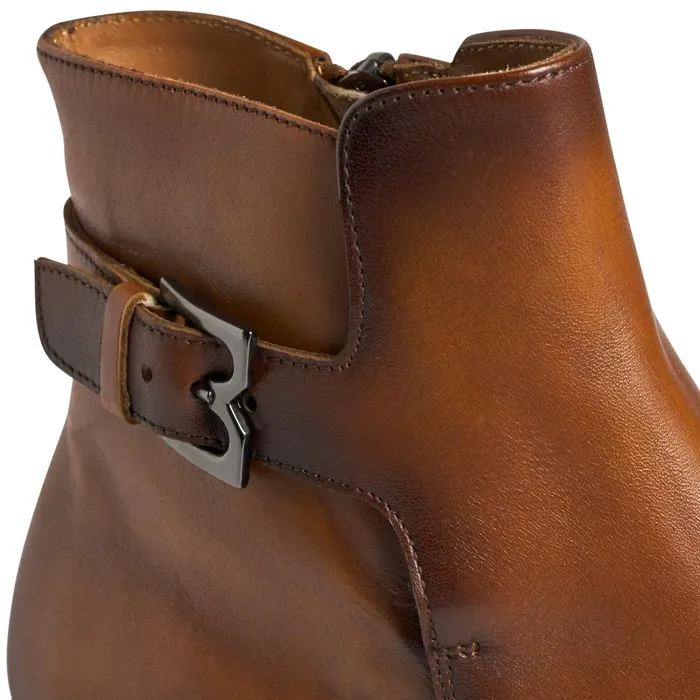 Men Bruno Magli Dress Shoes Angiolini Leather Dress Boot 8211 Cognac