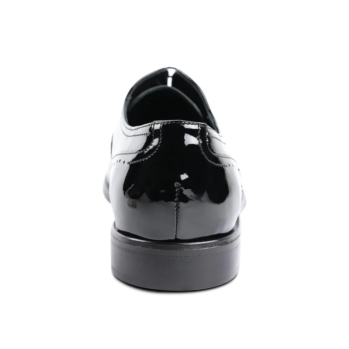 Men Bruno Magli Dress Shoes Arno Sera PlainToe Balmoral Oxford 8211 Black Patent