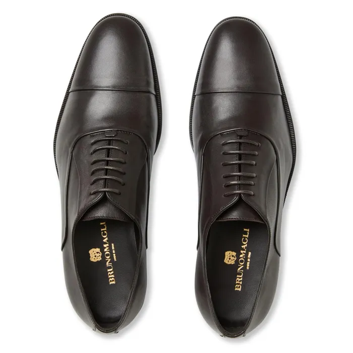 Men Bruno Magli Dress Shoes Maioco Leather Oxford 8211 Dark Brown