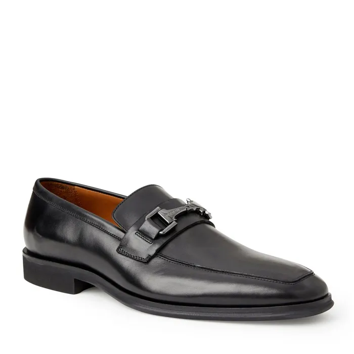 Men Bruno Magli Dress Shoes Raging Bit Leather LoaferBlack