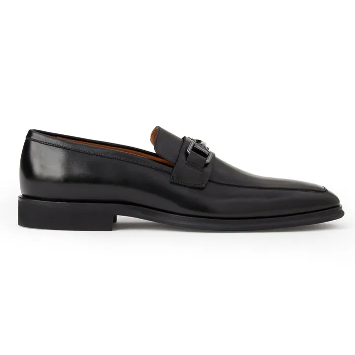 Men Bruno Magli Dress Shoes Raging Bit Leather LoaferBlack