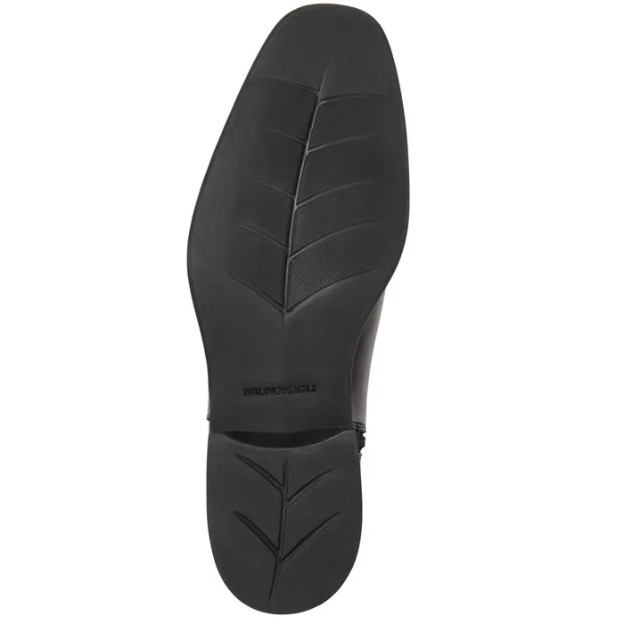 Men Bruno Magli Dress Shoes Raging Leather Side Zip BootBlack