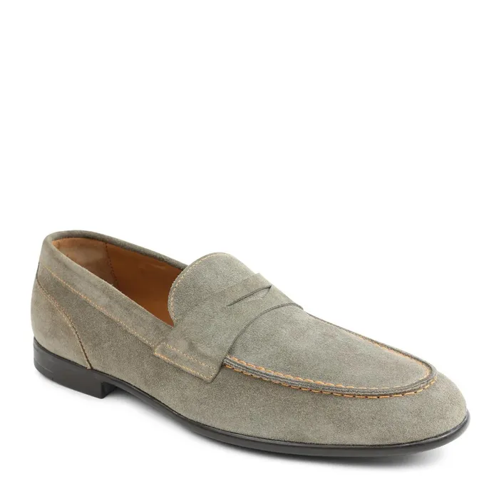 Men Bruno Magli Dress Shoes Silas Suede Loafer 8211 Taupe