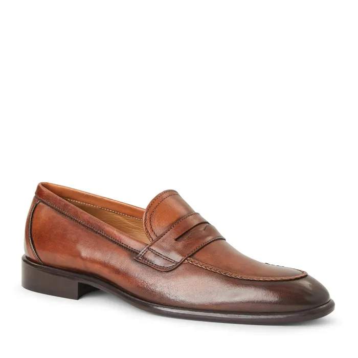 Men Bruno Magli Loafers and Slipons Arden Braided Leather LoaferCognac