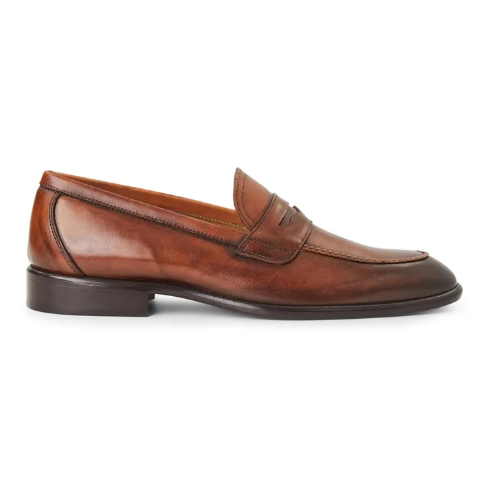 Men Bruno Magli Loafers and Slipons Arden Braided Leather LoaferCognac