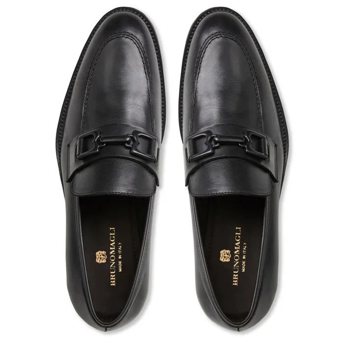 Men Bruno Magli Loafers and Slipons Corrado Bit Leather LoaferBlack