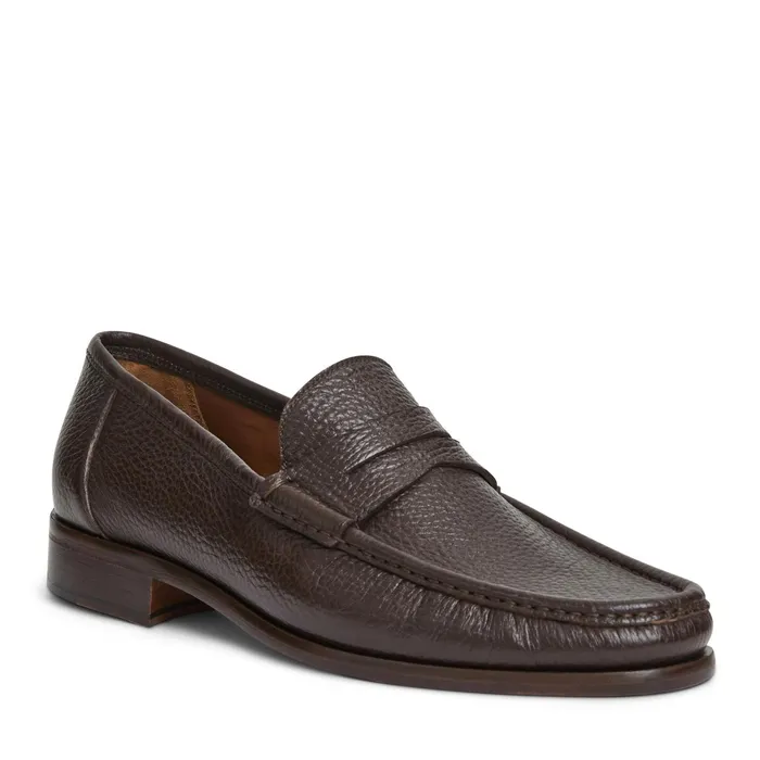 Men Bruno Magli Loafers and Slipons Tonio Slip On Loafer Brown Cervo Leather