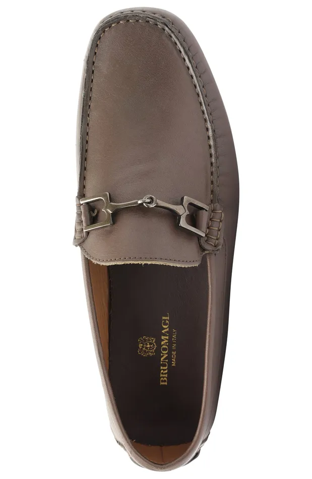Men Bruno Magli Loafers and Slipons Xander Leather Driving Moccasin 8211 Brown