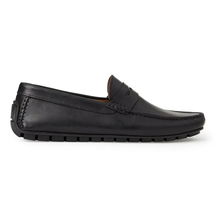 Men Bruno Magli Loafers and Slipons Xane Casual Leather Driving MoccassinBlack