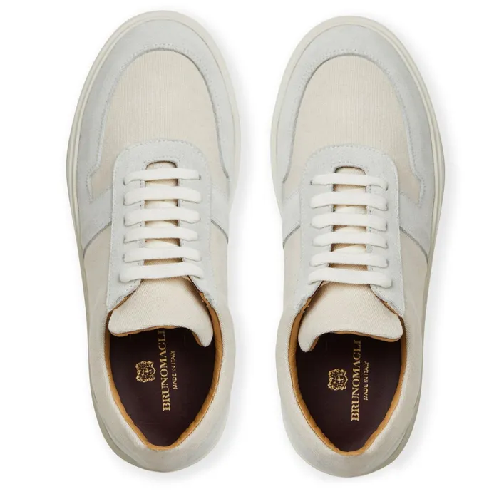 Men Bruno Magli Sneakers Darian Sneaker Off White Canvas