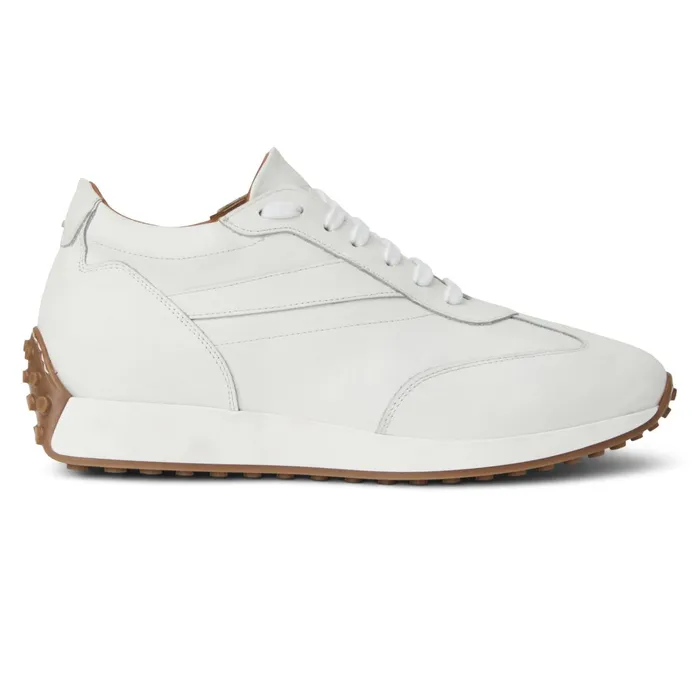 Men Bruno Magli Sneakers Duccio Mid Leather Jogger SneakerWhite