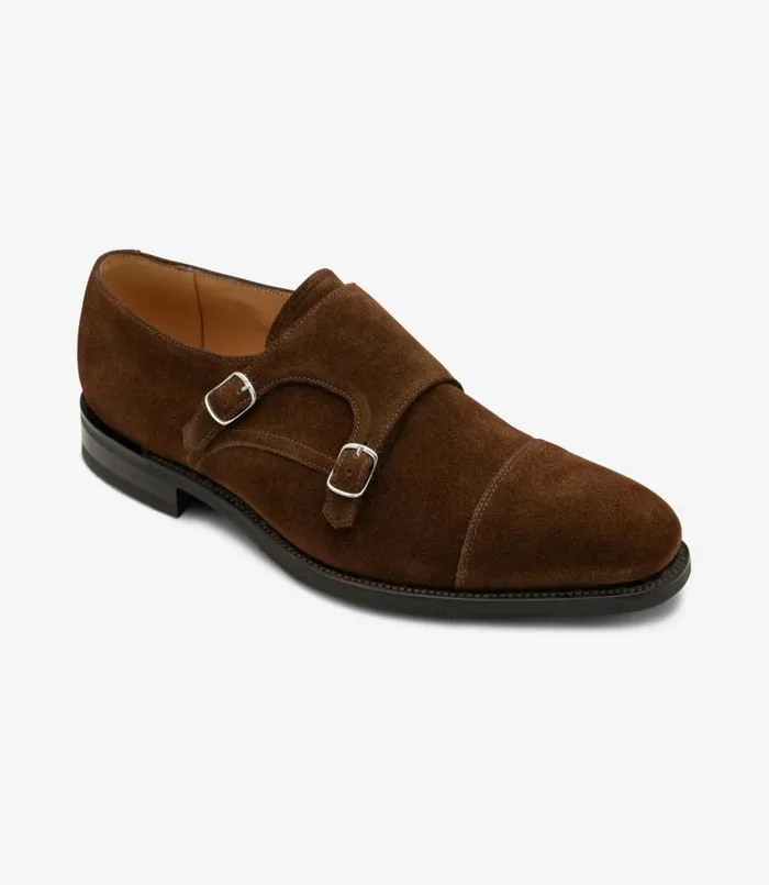 Men Cannon Brown Suede Loake Monk Shoes Men Cannon Brown Suede Loake Monk Shoes