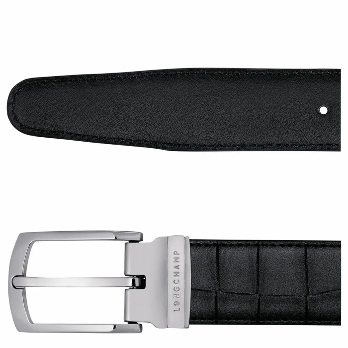 Men Delta Box Black Longchamp Belts