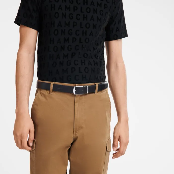 Men Delta Box Black Longchamp Belts