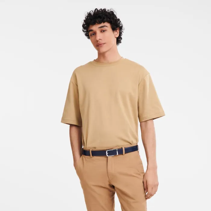 Men Delta Box BlackNavy Longchamp Belts