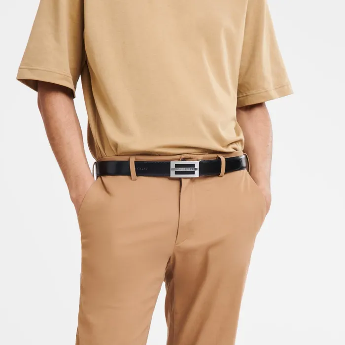 Men Delta Box BlackNavy Longchamp Belts