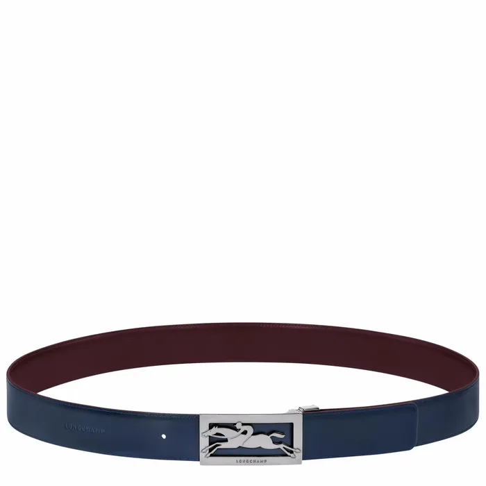 Men Delta Box Men039s Belt NavyBurgundy Longchamp Belts