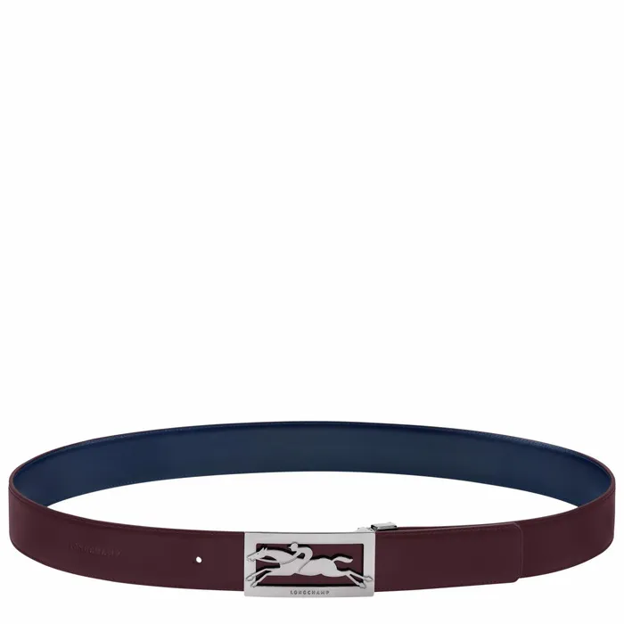 Men Delta Box Men039s Belt NavyBurgundy Longchamp Belts
