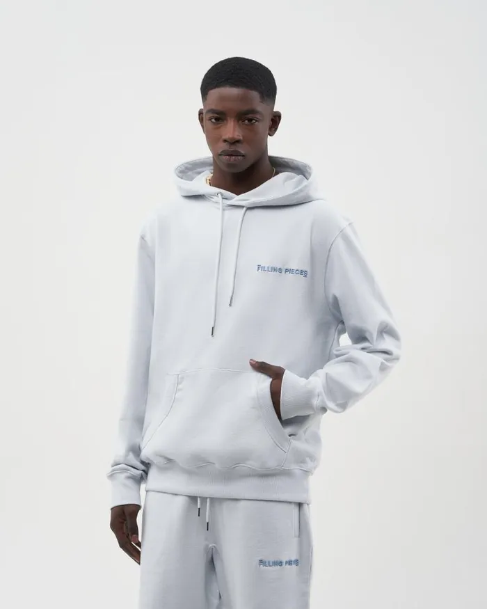 Men Filling Pieces Hoodies and Sweatshirts Core Hoodie Arctic Ice White