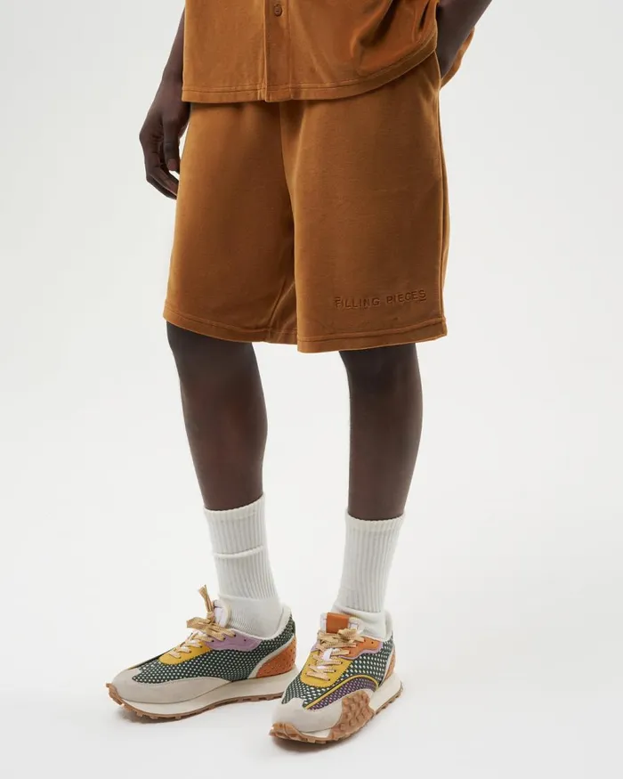 Men Filling Pieces Pants and Shorts Male Shorts Velvet Caramel Beige