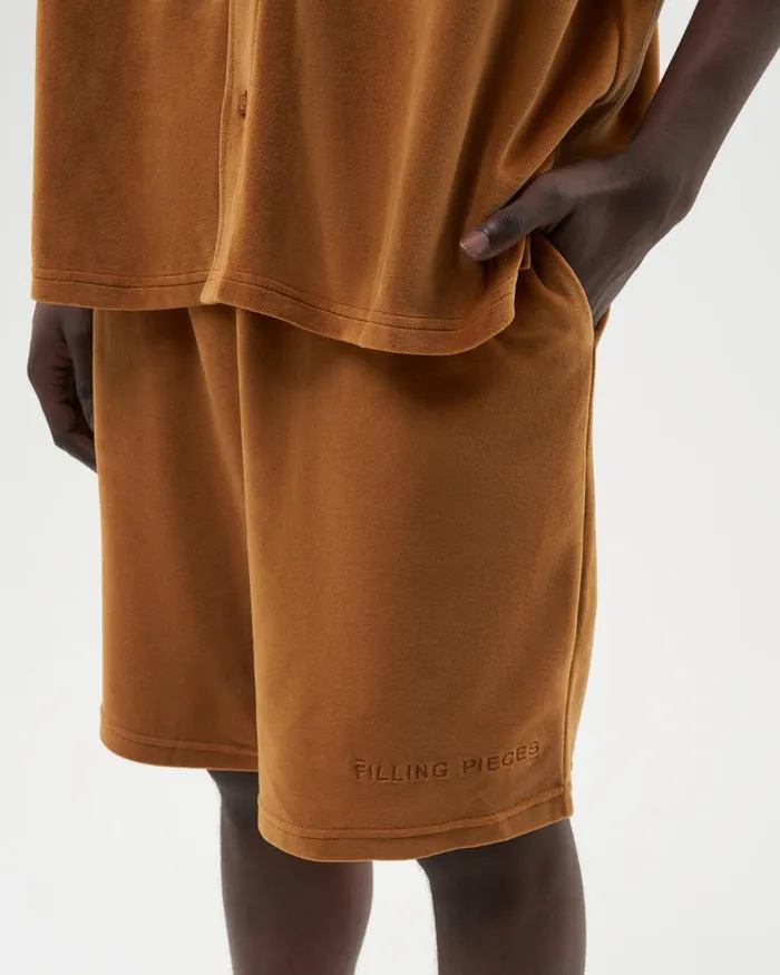 Men Filling Pieces Pants and Shorts Male Shorts Velvet Caramel Beige