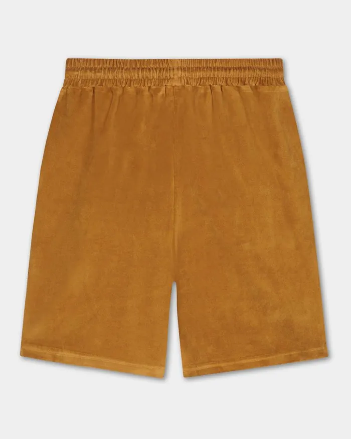 Men Filling Pieces Pants and Shorts Male Shorts Velvet Caramel Beige