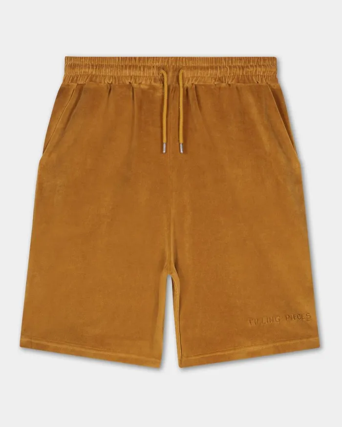 Men Filling Pieces Pants and Shorts Male Shorts Velvet Caramel Beige