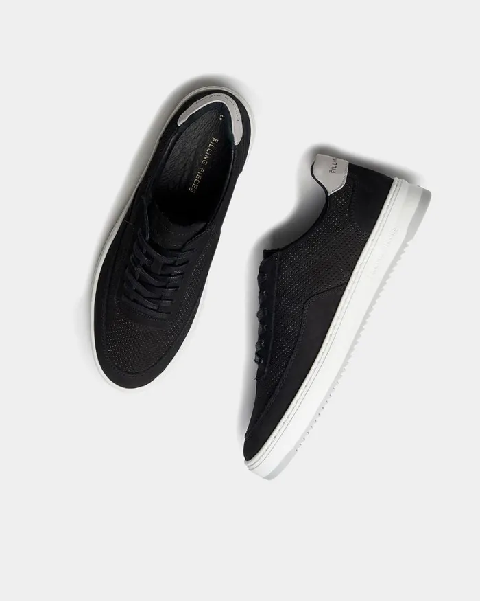 Men Filling Pieces Sneakers Mondo Bianco Perforated Black
