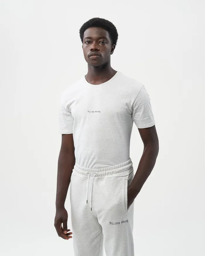 Men Filling Pieces TShirts and Shirts Core Tee Slim Fit Melange Grey