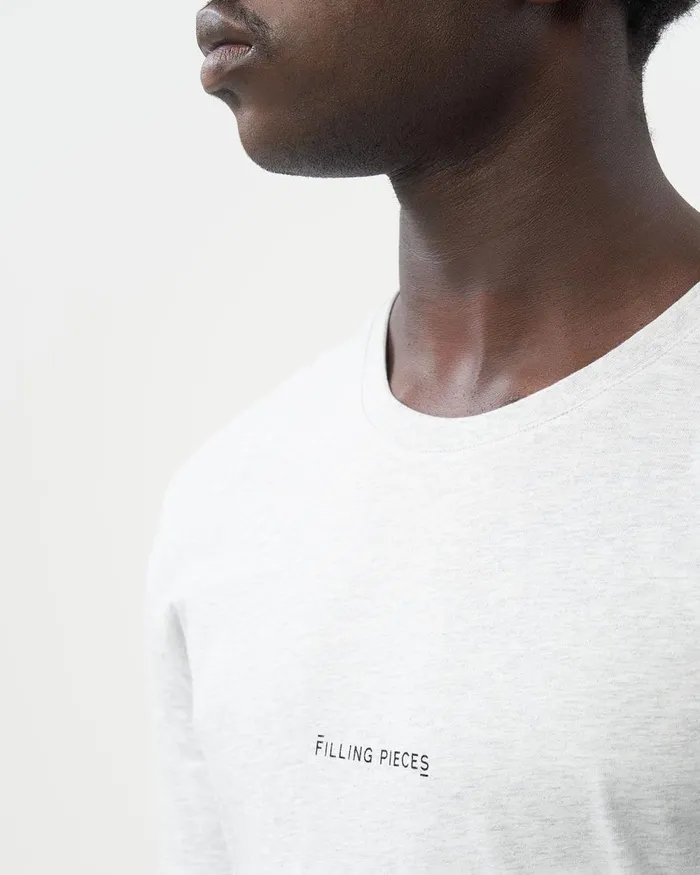 Men Filling Pieces TShirts and Shirts Core Tee Slim Fit Melange Grey