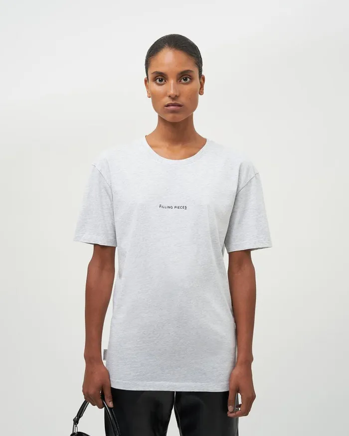 Men Filling Pieces TShirts and Shirts Core Tee Slim Fit Melange Grey