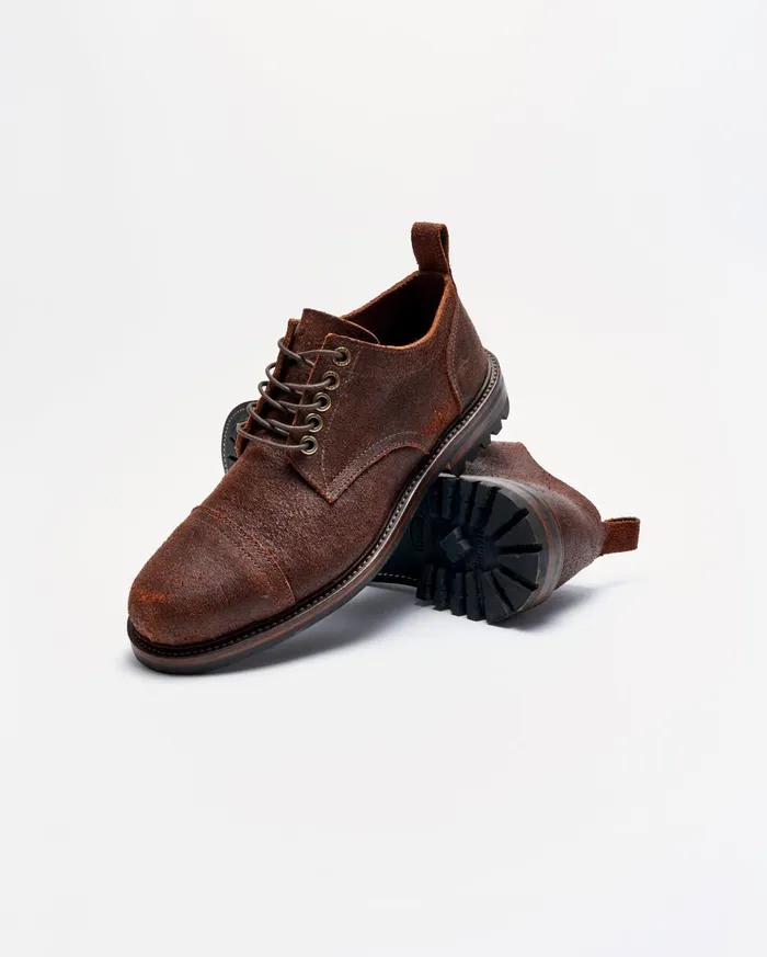 Men Footwear Billy Reid Oak Street X Billy Reid CapToe Trench Oxford Chocolate