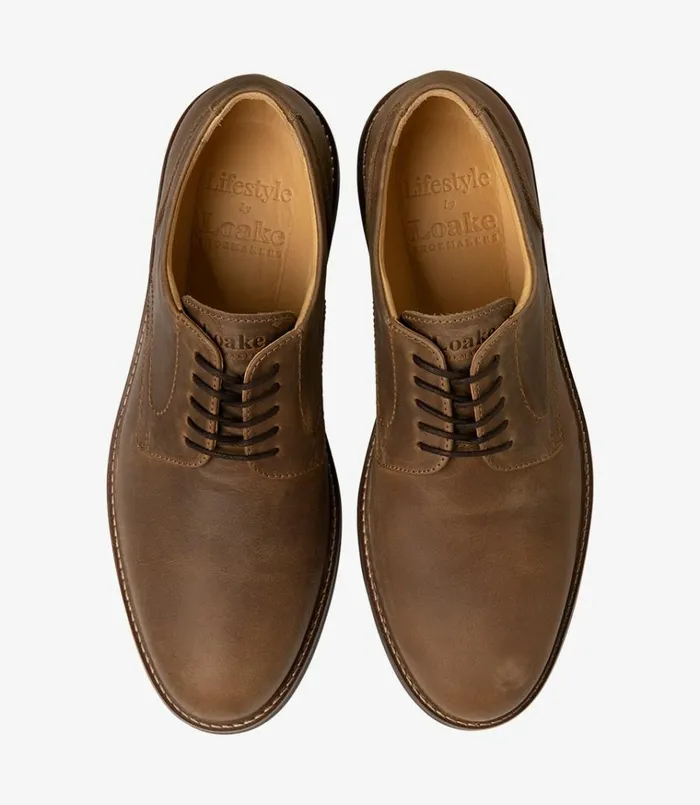 Men Franklin Brown Nubuck Loake Plain Ties