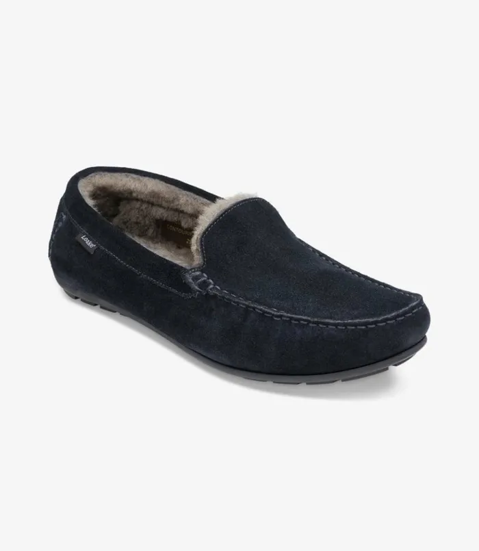 Men Guards Slippers Navy Suede Loake Slippers Men Guards Slippers Navy Suede Loake Slippers