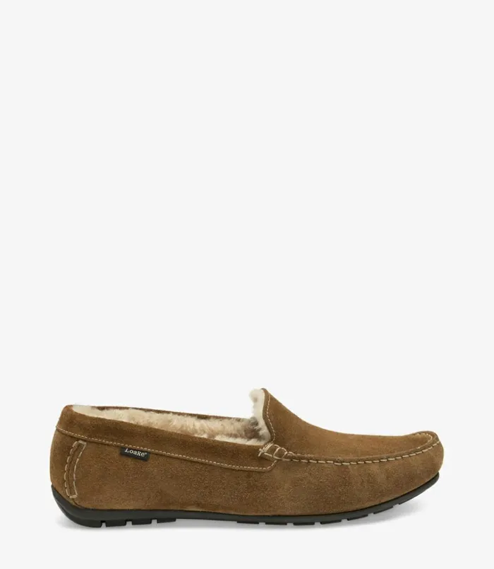 Men Guards Slippers Tan Suede Loake Slippers