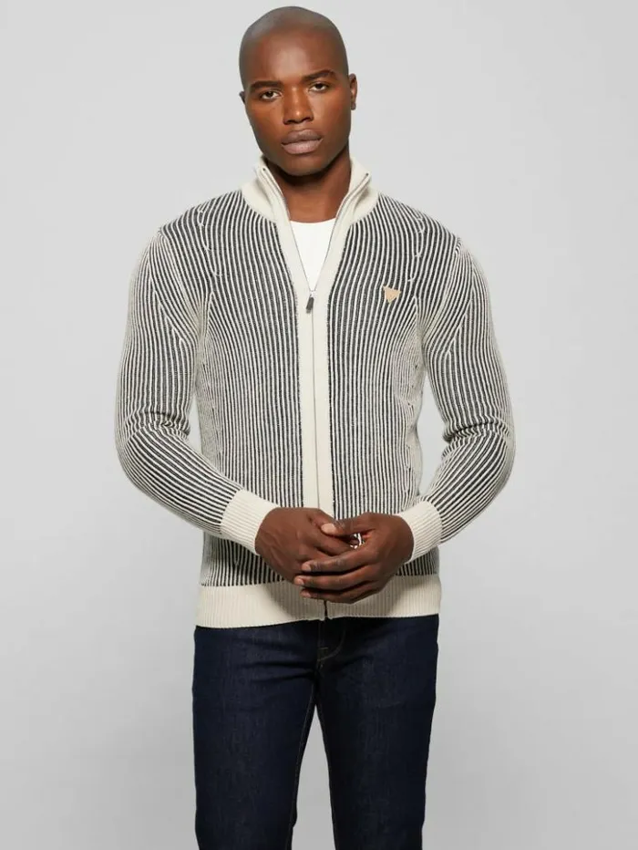 Men GUESS Hoodies and Sweaters Eco Alden Ribbed Cardigan Vanise Sweater Muted Stone And Black Com Men GUESS Hoodies and Sweaters Eco Alden Ribbed Cardigan Vanise Sweater Muted Stone And Black Com