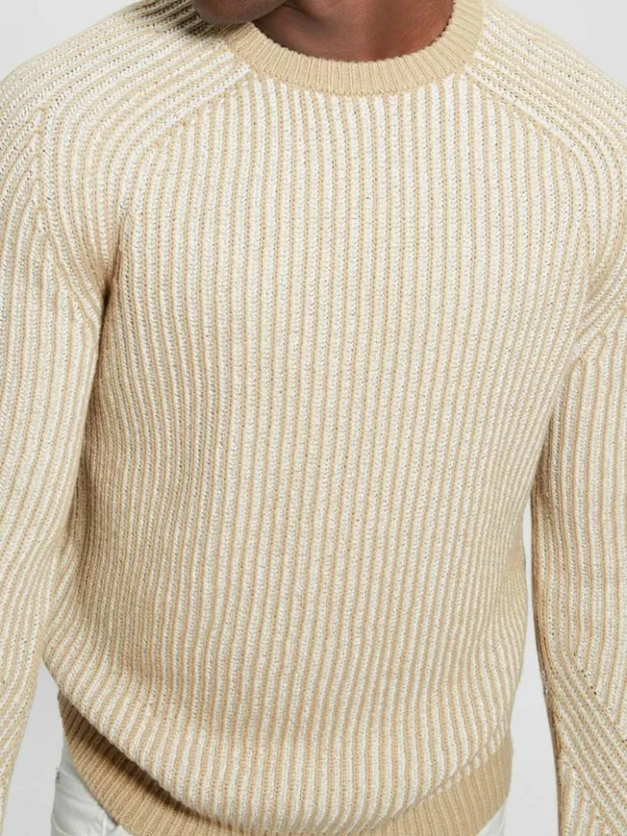 Men GUESS Hoodies and Sweaters Eco Allan WoolBlend Sweater Neutral Sand Multi Men GUESS Hoodies and Sweaters Eco Allan WoolBlend Sweater Neutral Sand Multi