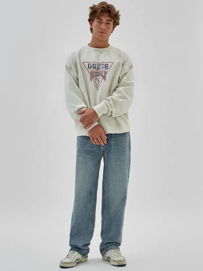 Men GUESS Hoodies and Sweaters GUESS Originals Eco Vintage Heather Dev Sweatshirt Eli Aged Heather Men GUESS Hoodies and Sweaters GUESS Originals Eco Vintage Heather Dev Sweatshirt Eli Aged Heather
