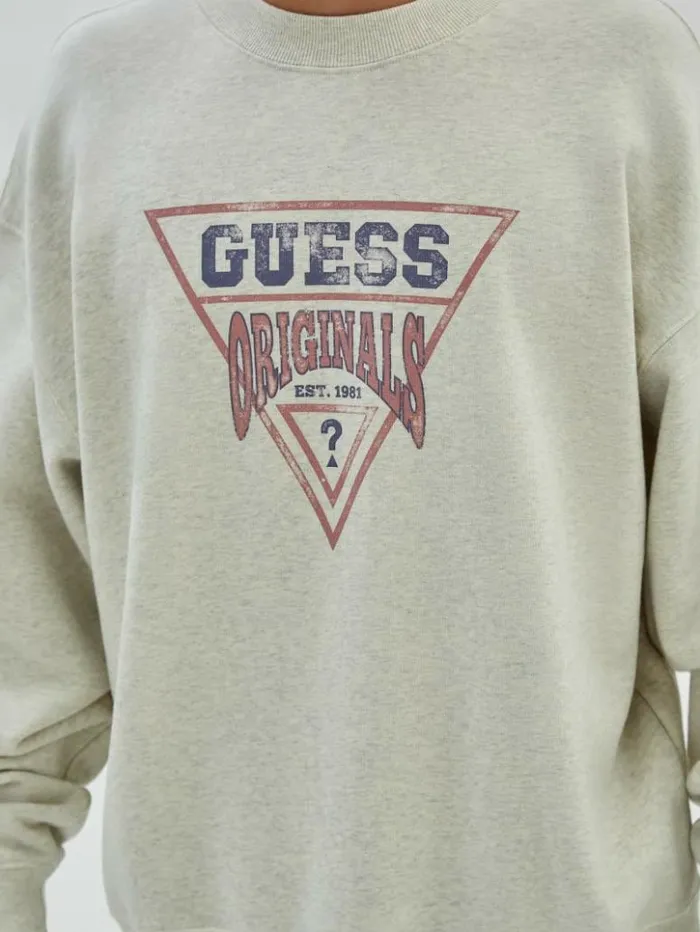 Men GUESS Hoodies and Sweaters GUESS Originals Eco Vintage Heather Dev Sweatshirt Eli Aged Heather Men GUESS Hoodies and Sweaters GUESS Originals Eco Vintage Heather Dev Sweatshirt Eli Aged Heather