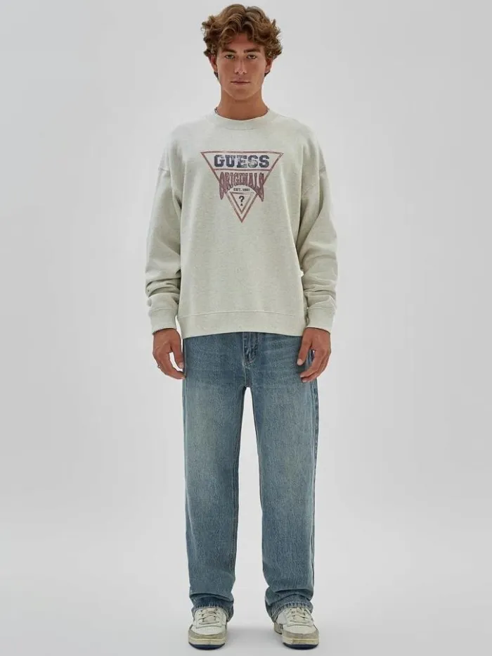Men GUESS Hoodies and Sweaters GUESS Originals Eco Vintage Heather Dev Sweatshirt Eli Aged Heather Men GUESS Hoodies and Sweaters GUESS Originals Eco Vintage Heather Dev Sweatshirt Eli Aged Heather
