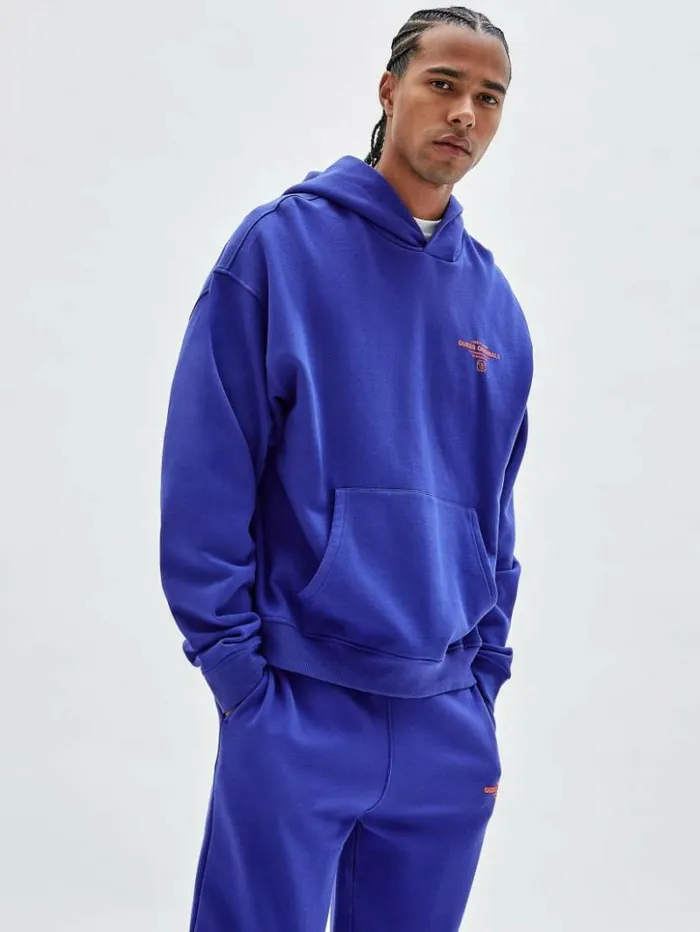 Men GUESS Hoodies and Sweaters GUESS Originals Hoodie Hybrid Blue